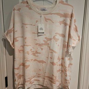 MudPie Pink camo short-sleeve top